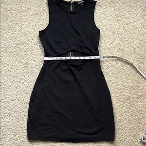 EXPRESS Black Cutout Mini Dress